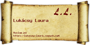 Lukácsy Laura névjegykártya