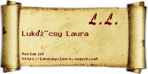 Lukácsy Laura névjegykártya